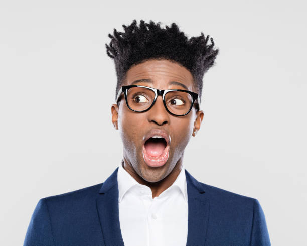 istock Surprised afro american young businessman 1098236350