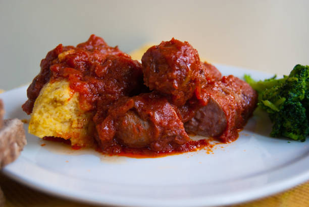 istock Polenta with sausage and tomato sauce 1098240442
