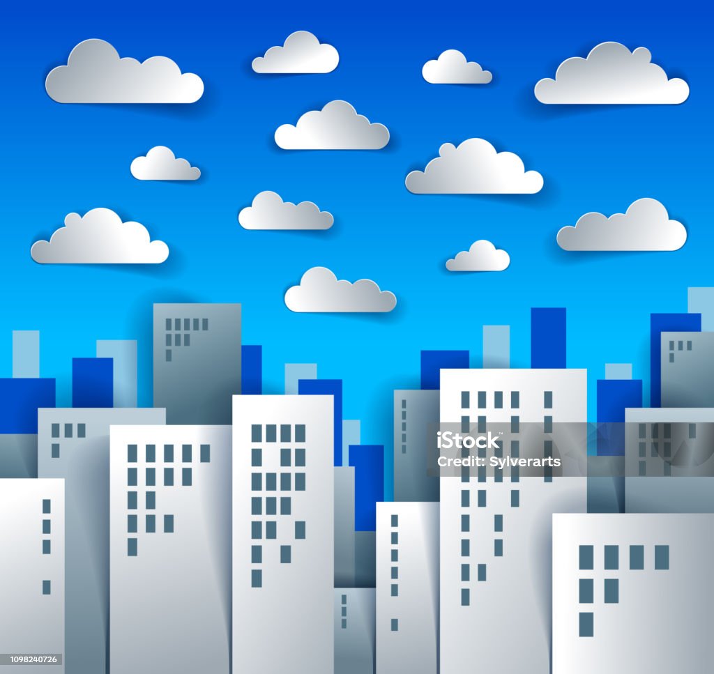 Ilustración de Ilustración De Vector De Dibujos Animados De Paisaje Urbano En Papel Cortado Estilo De Aplicación De Los Niños Ciudad Altos Edificios Inmuebles Casas Y Nubes En El Cielo y más Ilustración de Ilustración De Vector De Dibujos Animados De Paisaje Urbano En Papel Cortado Estilo De Aplicación De Los Niños Ciudad Altos Edificios Inmuebles Casas Y Nubes En El Cielo y más