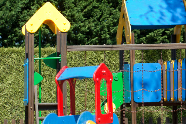 istock Multicolored Children playground, detail. 1098249872