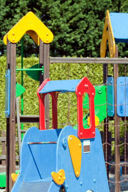 istock Multicolored Children playground, vertical detail. 1098250100