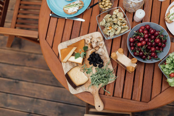 istock Close up of a dining table and food 1098250120