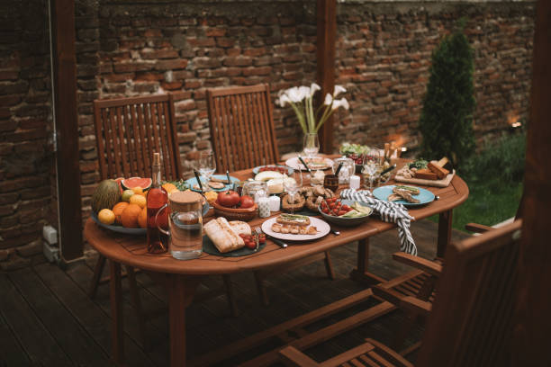 istock Garden patio with dining set 1098250492