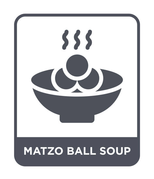 matzo ball suppe symbol vektor auf weißem hintergrund, gefüllt matzo ball suppe trendige symbole aus religion sammlung - matzo ball soup stock-grafiken, -clipart, -cartoons und -symbole