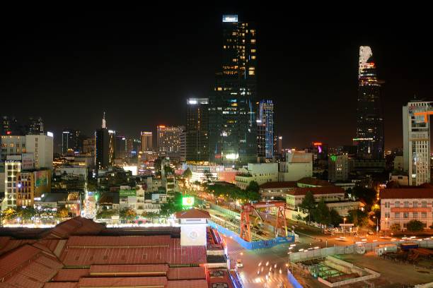 istock Saigon skyline by night, Vietnam 1098253246