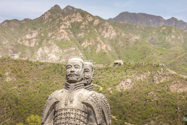 istock Terracotta soldier sculptures on Great Wall, Beijing, China 1098257362