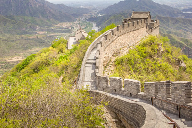 the great wall, beijing, china - chinese wall imagens e fotografias de stock