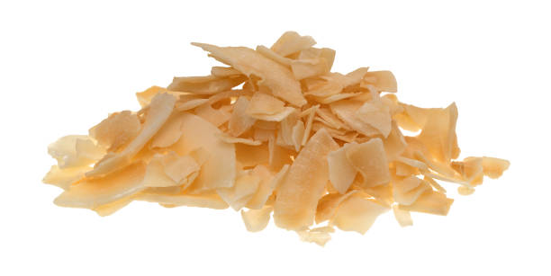 istock Toasted coconut flakes on a white background 1098261384