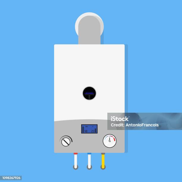 Central Heating Installation Gas Vector Icon Stock Illustration - Download Image Now - Boiler, Vector, Order