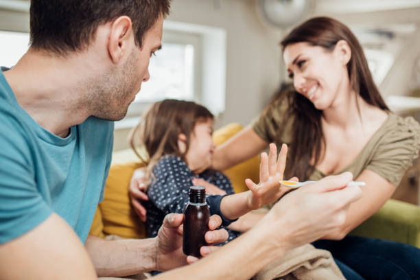 istock Girl refusing to take her medicine 1098270226