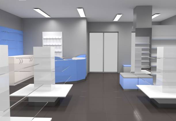 istock shop, store, shopping mall, interior visualization, 3D illustration 1098276952