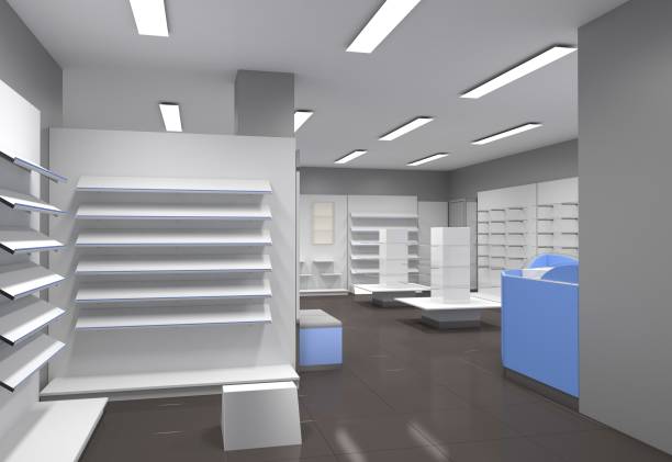 istock shop, store, shopping mall, interior visualization, 3D illustration 1098277044