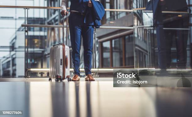 Close Up Of Unknown Man Going To Vacation Stock Photo - Download Image Now - Airport, Business Travel, Luxury