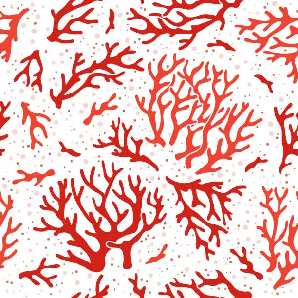 Vector illustration of 1812.m40.i110.n005.F.c06.394953736 Coral pattern. Ocean sea reef corals, aquarium marine life design vector seamless wallpaper_itog