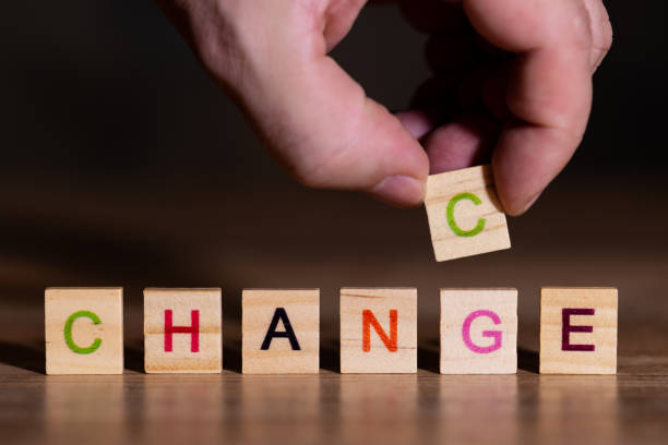 istock Hand puts a letter and shows that change is a chance at the same time 1098287444