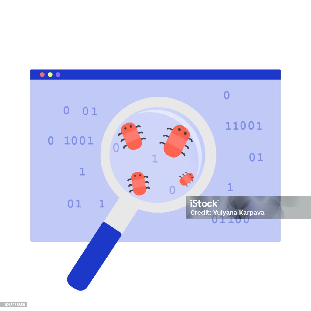Software Bug Fixing Concept It Software Testing Stock Illustration ...