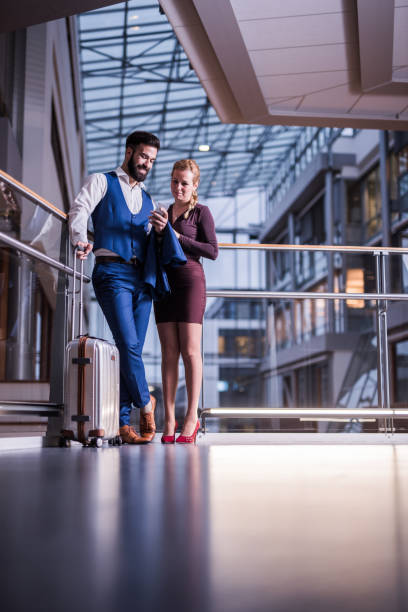 istock Business people traveling together. 1098297138