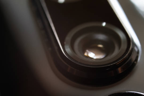 Kragujevac, Serbia - january 16 2019: Cameras of Huawei P20 pro smartphone. Close up macro photography.
