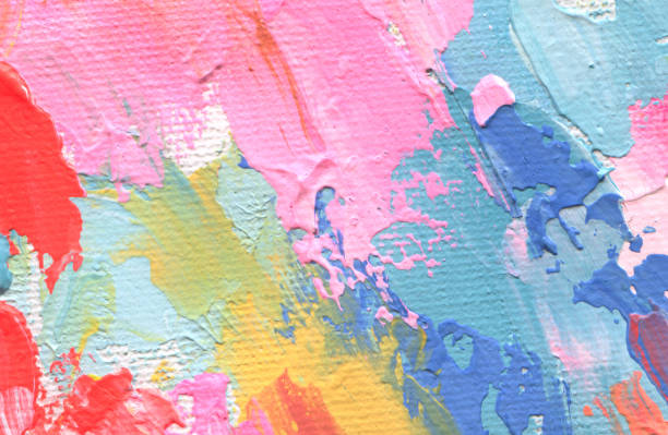 istock Abstract acrylic and watercolor painting. Canvas texture background. 1098300264