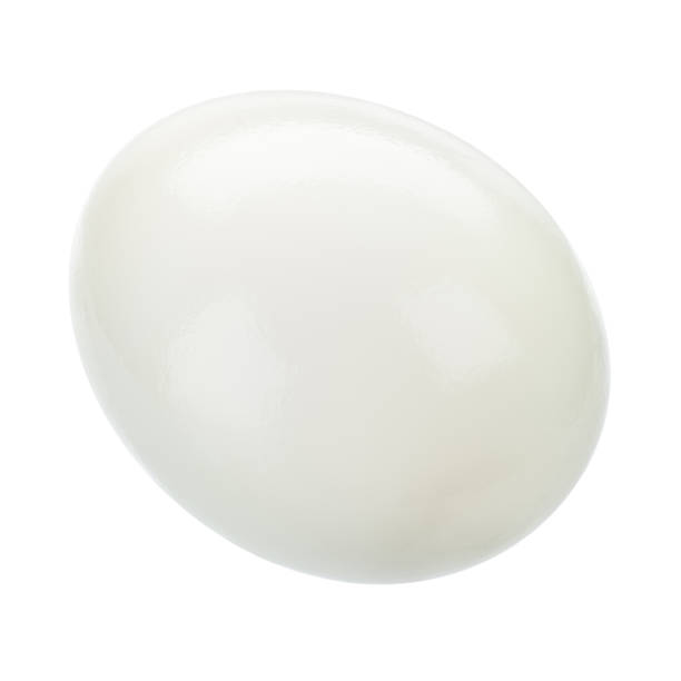 uovo isolato - hard cooked egg foto e immagini stock