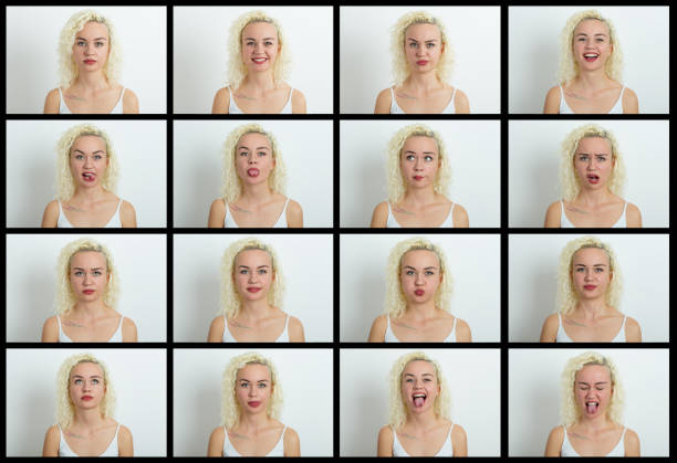 istock Young woman different facial expressions 1098304476