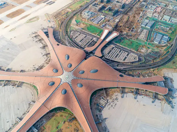 Beijing Daxing Airport Aerial View