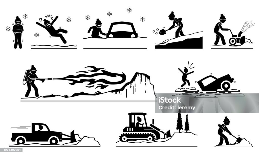 Snow Problem Images People Having Problems With Snow And Ice During Winter Stock ...