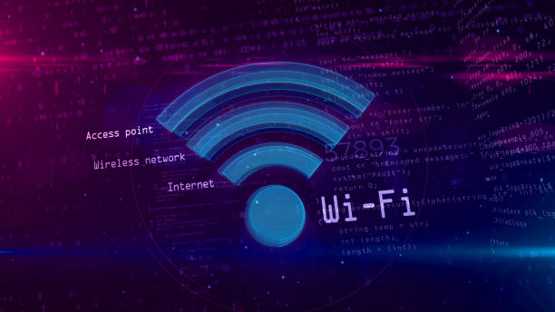 istock Wi-fi sign communication concept on digital background 3D illustration 1098315092