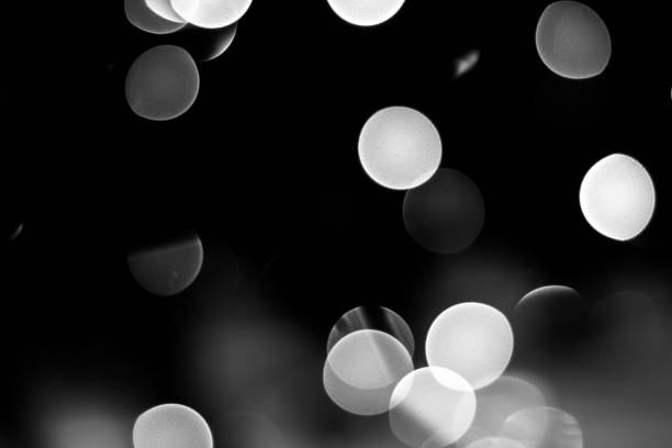 bokeh effects in black and white tones close-up 2018