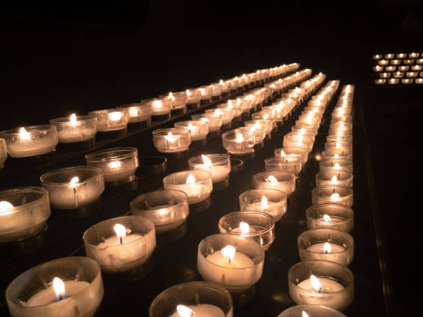 istock Votive candles in a church 1098323894