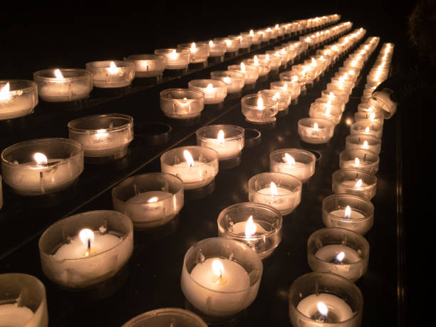 istock Votive candles in a church 1098324094