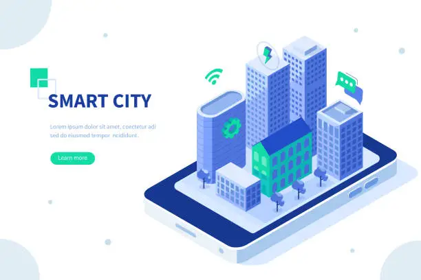 Vector illustration of smart city