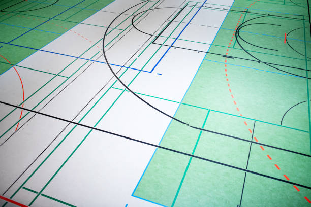 Lines in a sport hall, Germany