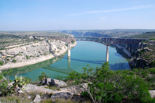 Bridge connecting Mexico and the U.S. in Texas