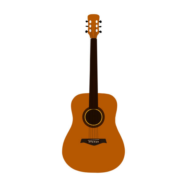 ilustrações de stock, clip art, desenhos animados e ícones de classic acoustic guitar on white background, vector eps 10 - spanish culture audio