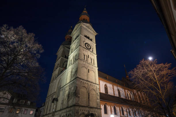 koblenz germany on a winter evening