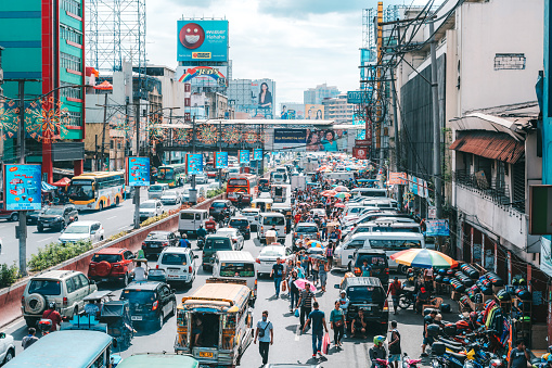 Busy street in Manila, Philippines