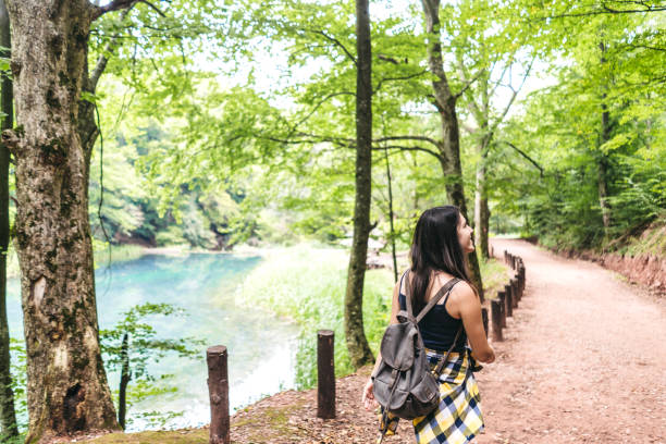istock Hiking on mountain road 1098345338