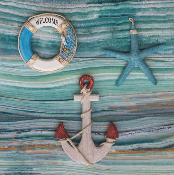 istock sea background marine concept, anchor, lifebuoy 1098349092