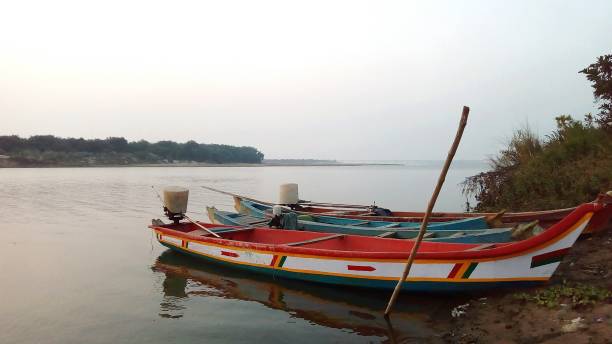 istock Boats on the river bank 1098356486