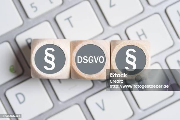 Cubes On A Keyboard Showing The German Abbreviation For Gdpr Stock Photo - Download Image Now