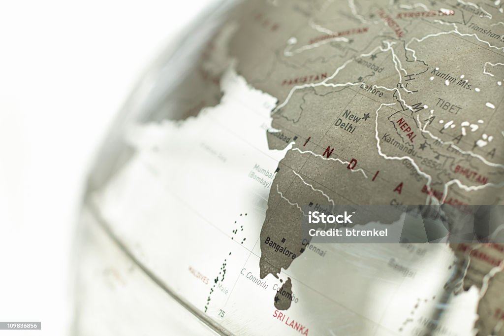Стеклянный глобус-Индия - Стоковые фото Индия роялти-фри