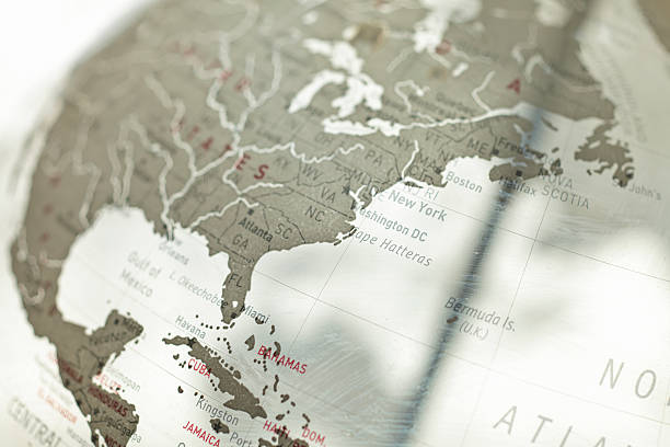 Glass globe - East coast, US