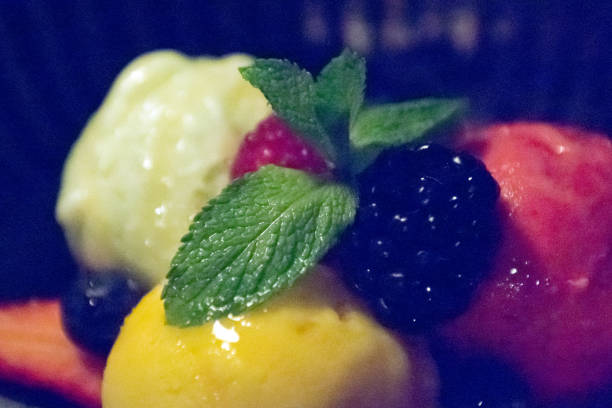 istock Dessert of fruit and icecream 1098369732
