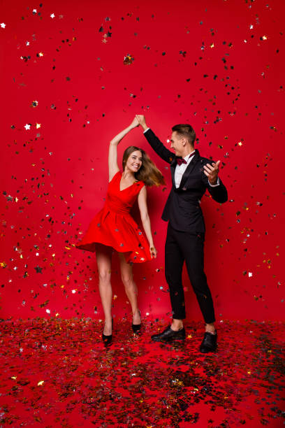 istock Vertical full length body size view of two nice graceful exquisi 1098373386