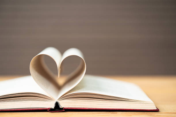 istock Pages of book curved  heart shape 1098373988