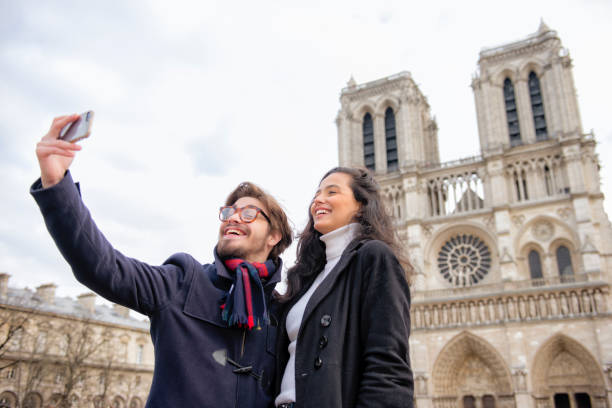 istock Selfie in front of Notre Dame Cathedral 1098374652