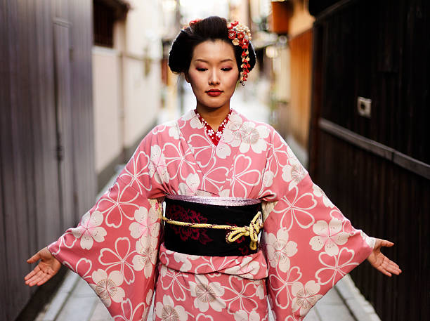 istock Japanese Woman With Open Arms 109837536
