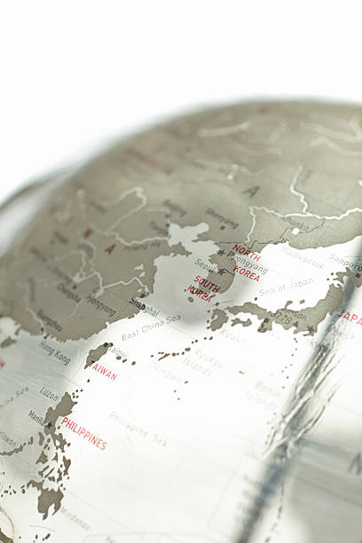 istock Glass globe - South and North Korea 109837818