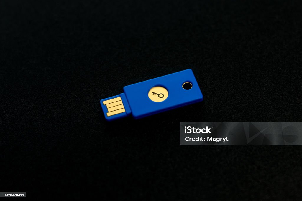 Security Key Drive Security System Concept Keyshaped Usb Drive On Dark Background ...